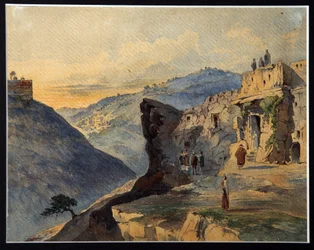 La valle di Giosafat, il monte degli Ulivi, villaggio di Siloam