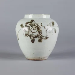 Vaso con disegno floreale, dinastia Yi, 1392-1910