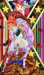 Il cavallo magico dai colori vivaci