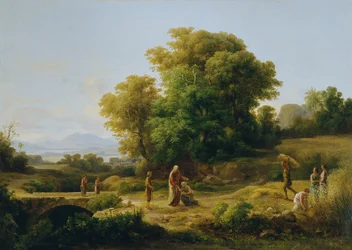 Paesaggio ideale con Boaz e Ruth
