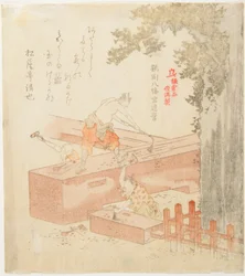 Costruzione del santuario Tsurugaoka Hachimangū
