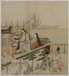 Dame di corte che fanno bambole, 1790