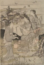 Kōya nella provincia di Ki-I e Noda nella provincia di Mutsu da Sei fiumi gioiello