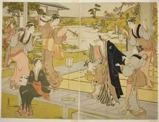 Oboshi Yuranosuke alla casa da tè Ichiriki, dalla scena VII nel Magazzino dei fedeli servitori