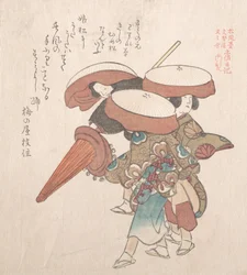 Tre Danzatrici di Sumiyoshi o Suminoye, 19° secolo