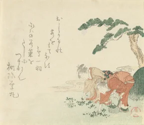 Due ragazze raccolgono erbe di Capodanno, 1797