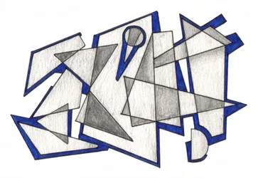 Geometria astratta blu