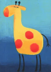 Simpatica giraffa gialla