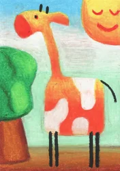 Giraffa felice dei cartoni animati