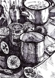 Preparazioni in cucina - Inchiostro