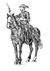Ufficiale a cavallo con pistola