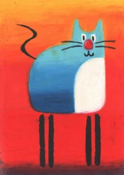 Gatto blu giocoso