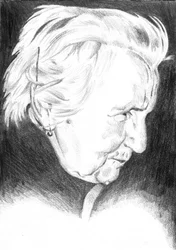 Ritratto, silhouette, disegno artistico, schizzo 20