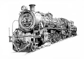 Potente locomotiva a vapore