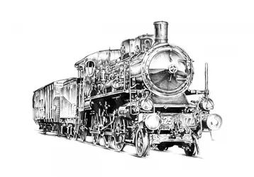 Potente locomotiva a vapore
