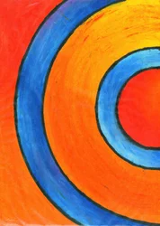Circoli concentrici dai colori vivaci