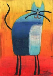 Il gatto blu stravagante