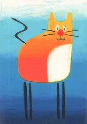 Gatto arancione stravagante