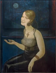 Notte di luna (donna con gioielli)