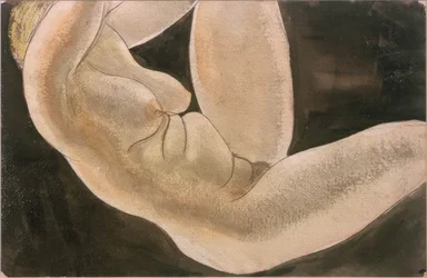 Nudo femminile con gamba sollevata