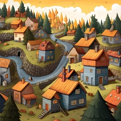 Immagine di case in stile cartone animato 3