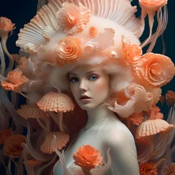 Un primo piano della bellissima dea dei fiori di attinia marina sott