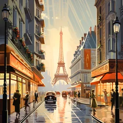 Poster pubblicitario, Parigi, Francia 1