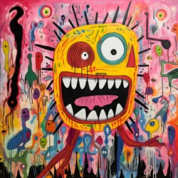 un dipinto acrilico rumoroso 4