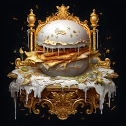 un hamburger di marmo bianco 2