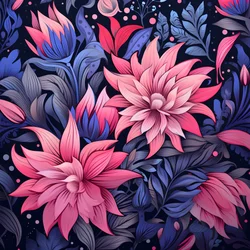 un mazzo di fiori in rosa e blu 1