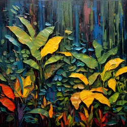 una giungla colorata e piovosa 1