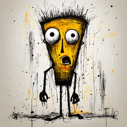 Personaggio giallo dei cartoni animati
