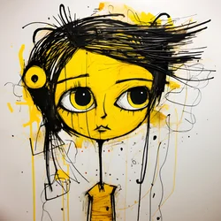 Personaggio giallo dei cartoni animati