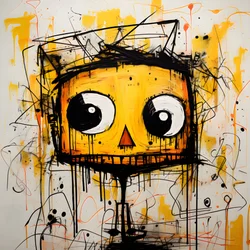 Personaggio giallo dei cartoni animati