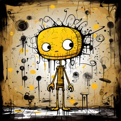 Figura animata gialla