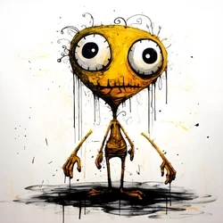 Figura animata gialla