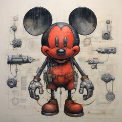 disegni tecnici di Cyberpunk Mickey Mouse 2