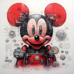 disegni tecnici di Cyberpunk Mickey Mouse 3