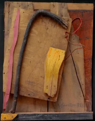 Senza titolo (Merzbild rosa-giallo)