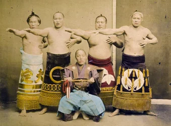 Lottatori di sumo, c.1877
