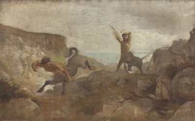Centauri che cacciano cinghiali
