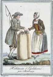 Abitanti di Egelshaïm, vicino a Strasburgo - in "Enciclopedia dei viaggi" di J. Grasset St Sauveur, Deron, Parigi