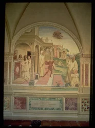La flagellazione di San Benedetto, dalla Vita di San Benedetto