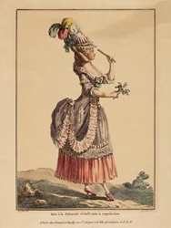 La Gallerie des Modes; Le Clerc; Dupin - stampa; incisione colorata - Robe a Poloniose d