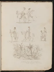 Quattro studi di soldati a cavallo
