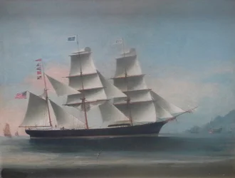 La nave Dioscuren arriva a Hong Kong, 1885, di Lai Sung