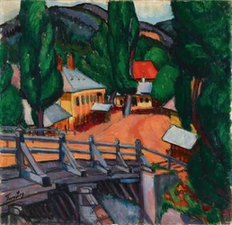 Paesaggio con un ponte