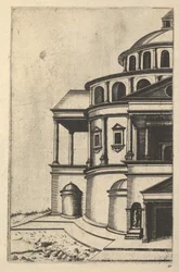 Vista parziale di un edificio [Templum Isaiae Prophetae] dalla serie 