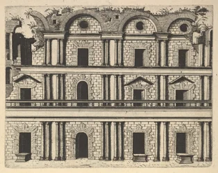 Rovina di una facciata di palazzo [Palatium M. Agrippa] dalla serie 