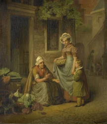 Donna che vende verdure